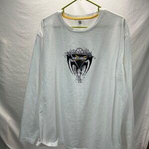 Ski-Doo Graphic Long Sleeve Tee Snowmobile BRP Logo White Men's TG/XL‎